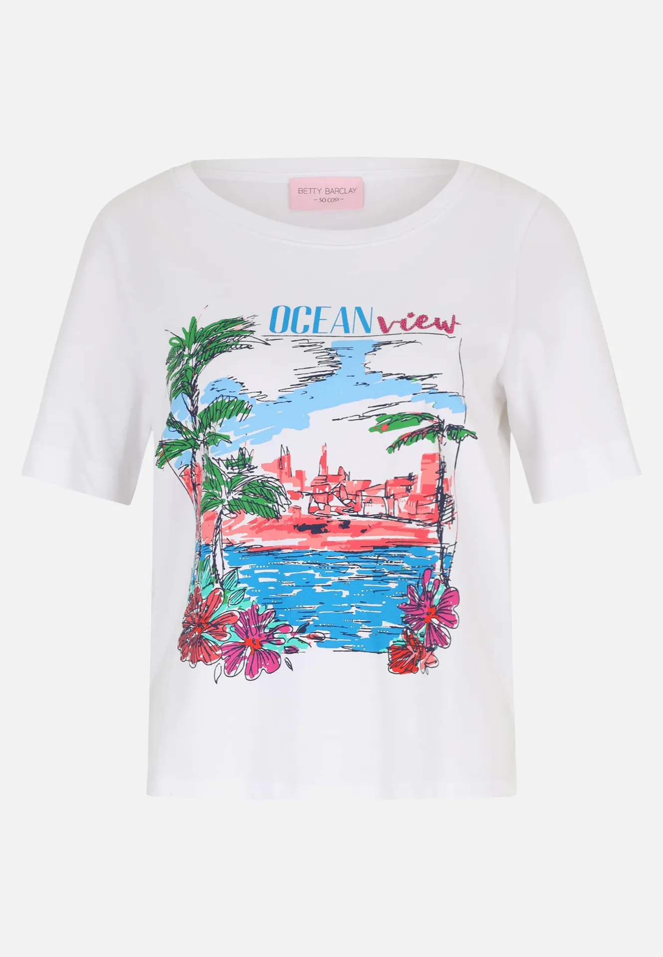 Basic Shirt mit Aufdruck – Bild 3