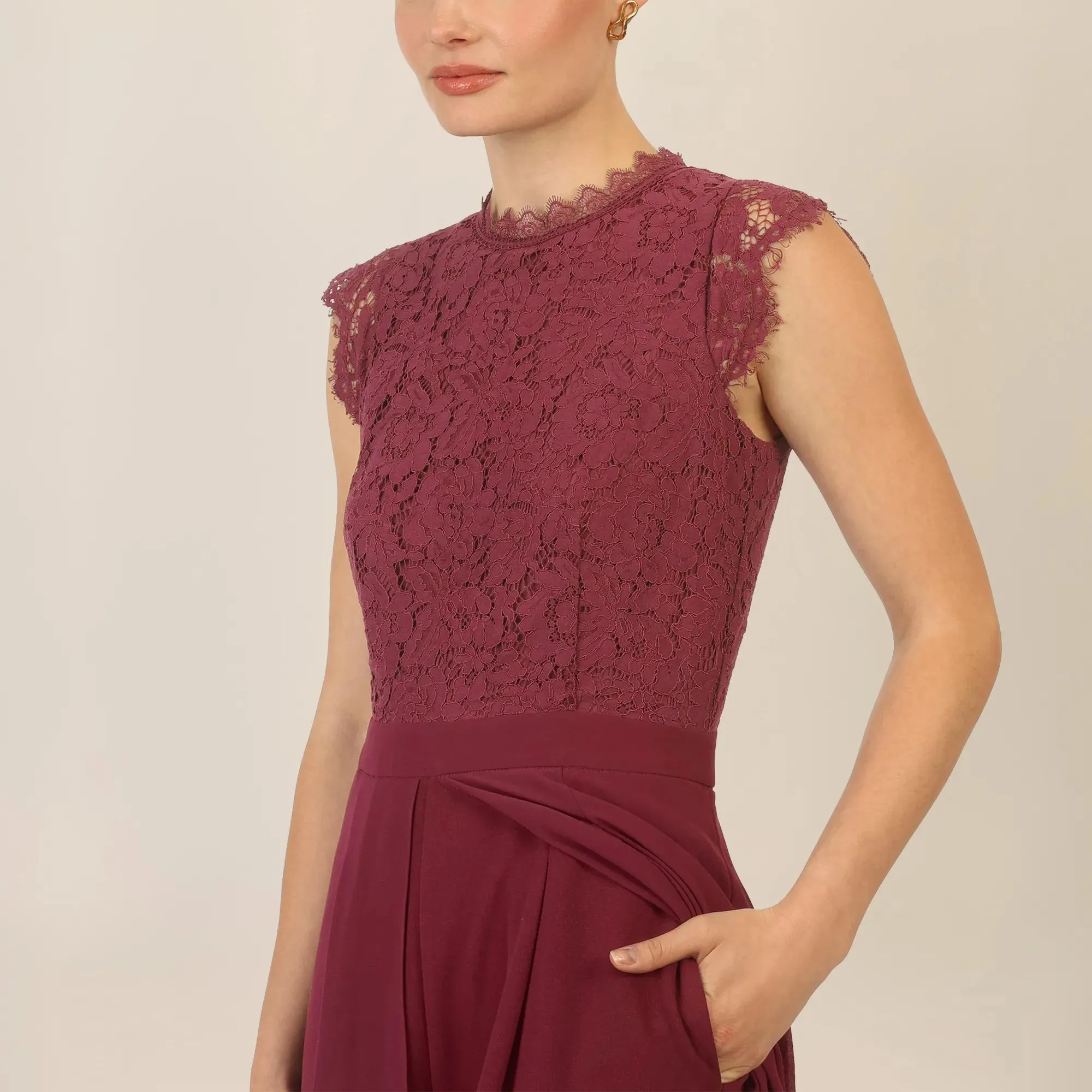 Apart - Overall mit Spitzenoberteil - Größe 40 - rot – Bild 3