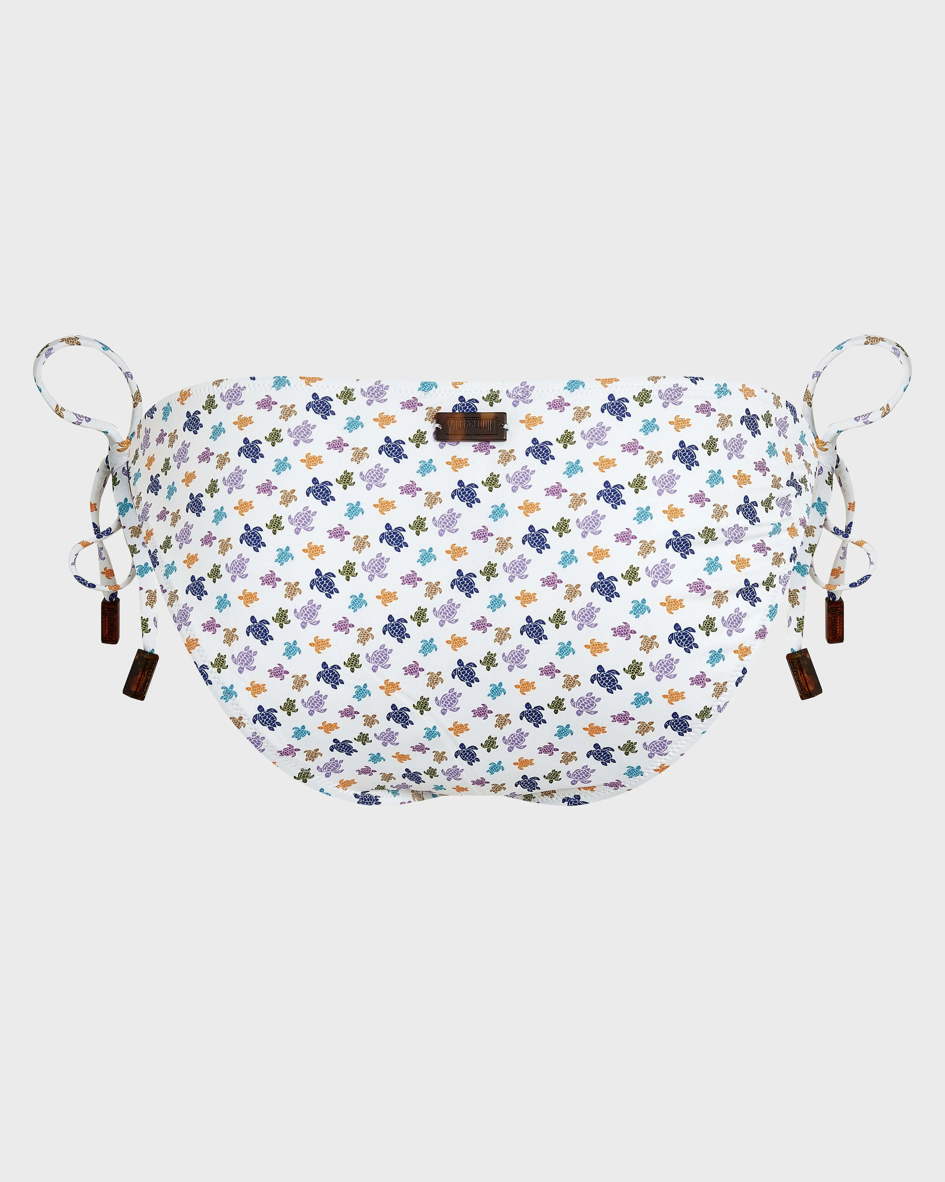 Vilebrequin - Micro Ronde Des Tortues Bikinihose Zum Seitlichen Binden Für Damen - Bademode - Flore - Weiss - Größe XS – Bild 2