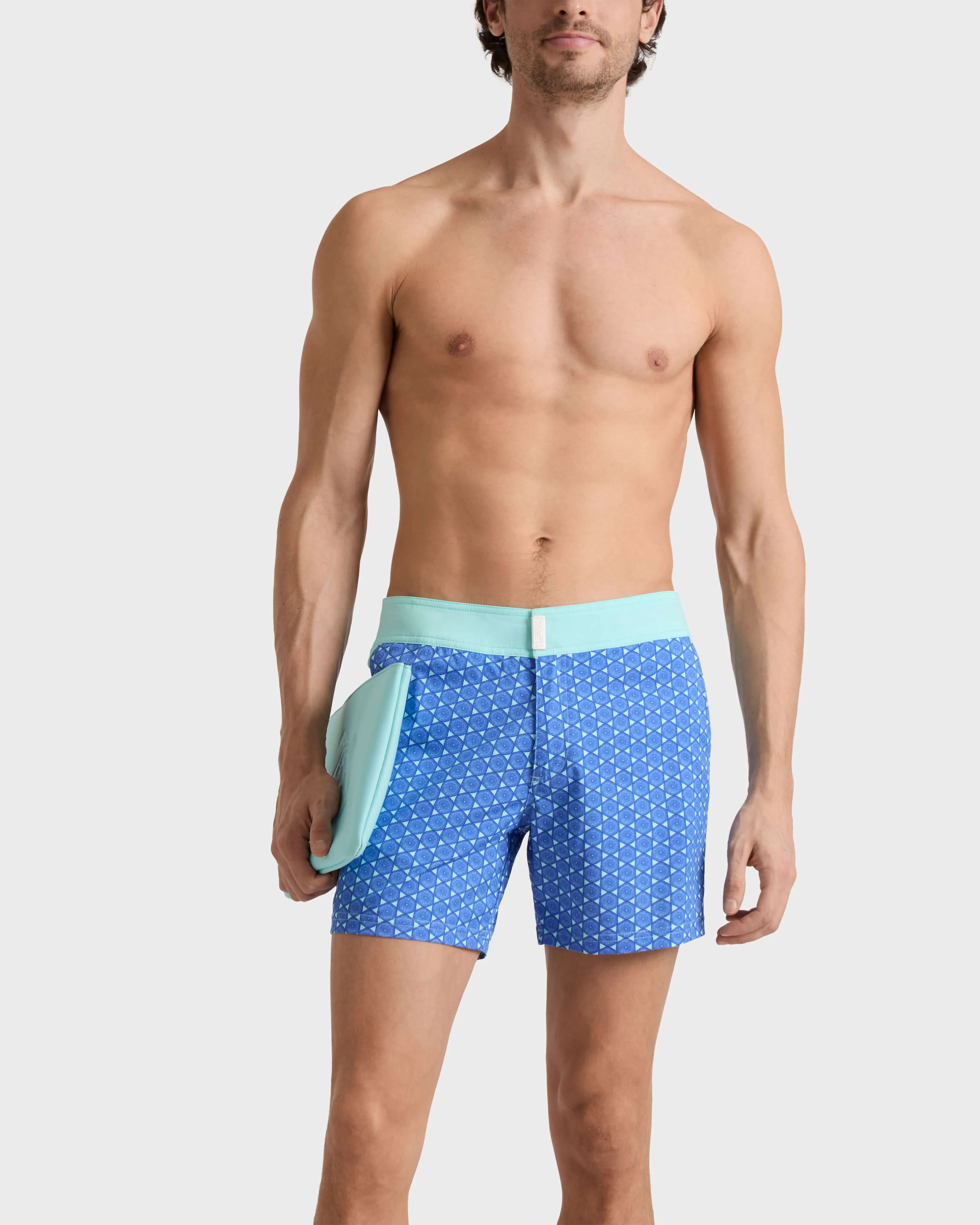 Vilebrequin - Kurze Graphic Urchin Stretch-badeshorts Mit Flachem Bund Für Herren - Bademode - Menise - Blau - Größe L – Bild 3