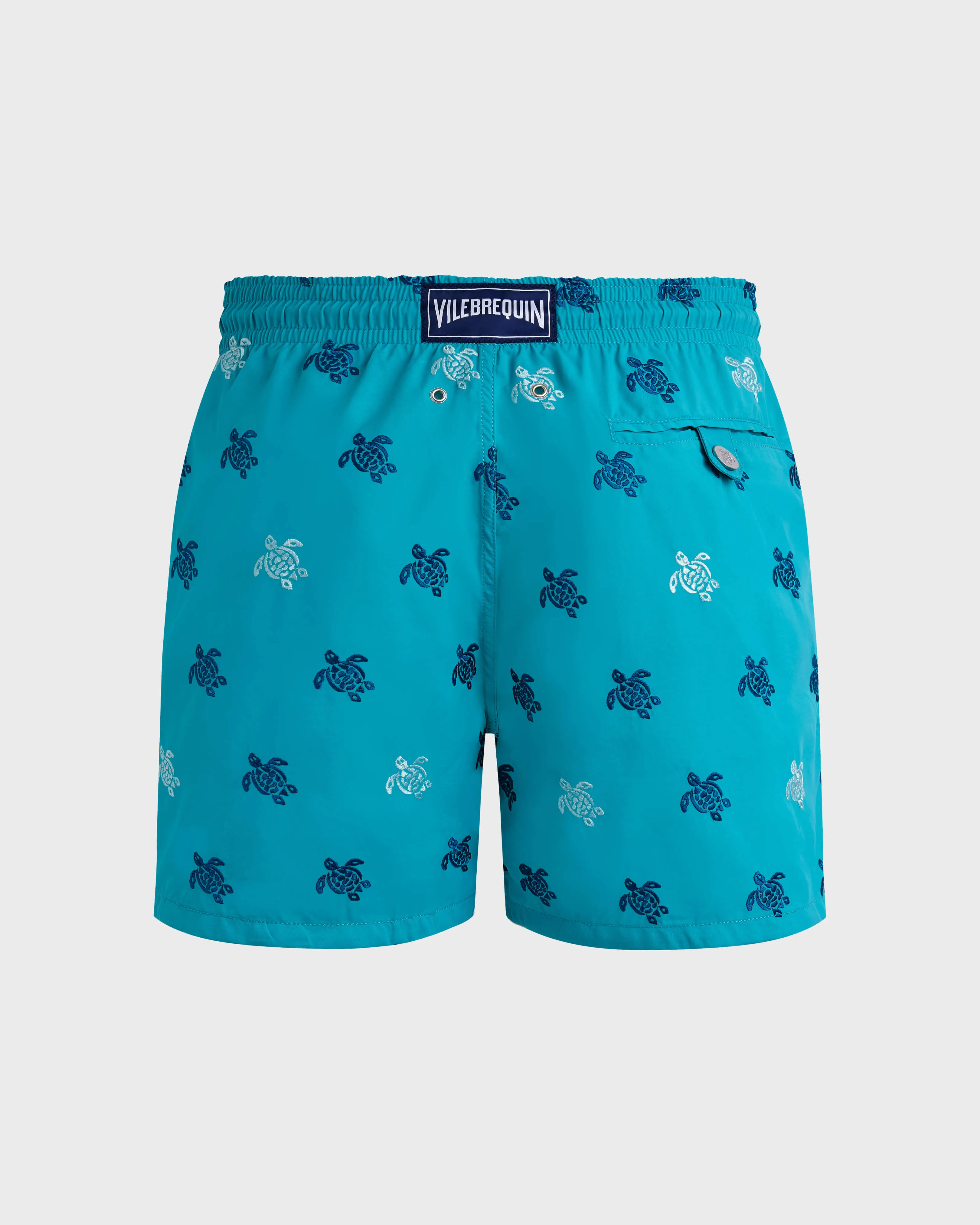 Vilebrequin - Micro Ronde Des Tortues Diagonale Badeshorts Mit Stickerei Für Herren – Limitierte Serie - Bademode - Mistral - Grün - Größe XXL – Bild 2