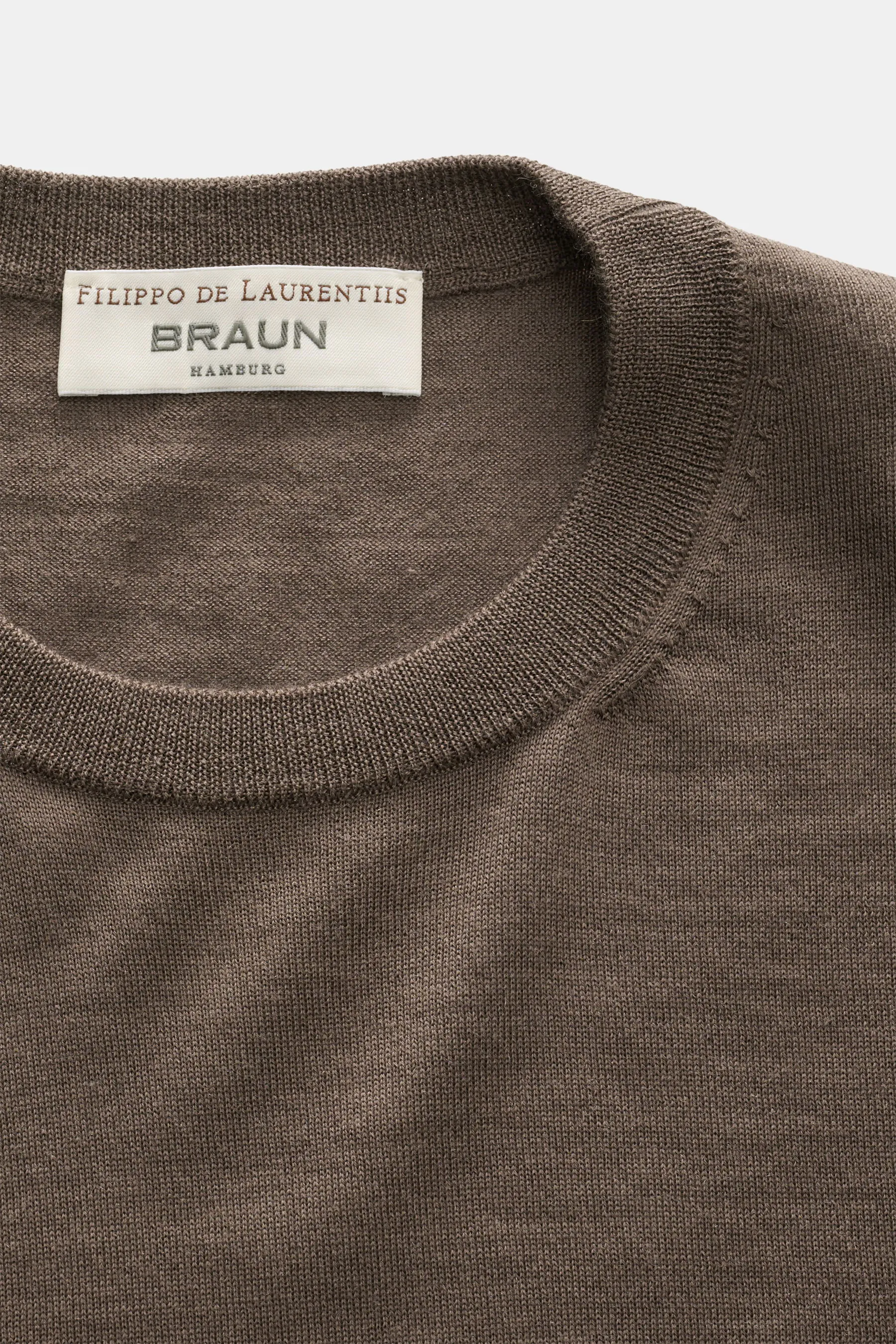 Filippo de Laurentiis - Herren - Feinstrick-Rundhalspullover graubraun – Bild 2