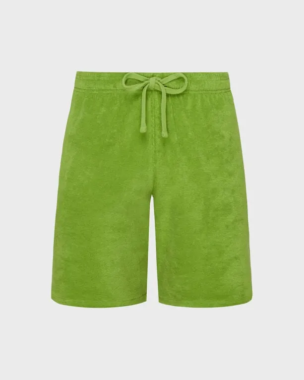 Vilebrequin - Solid Unisex-bermudashorts Aus Frottee - Bermuda - Bolide - Grün - Größe XL Vilebrequin - Solid Unisex-bermudashorts Aus Frottee - Bermuda - Bolide - Grün - Größe XL