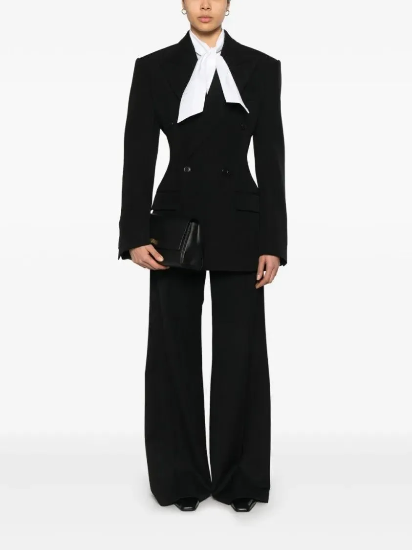 PHOEBE PHILO - Structured Shoulder Tailored Jacket With Double-Br - Größe 34 - schwarz – Bild 2