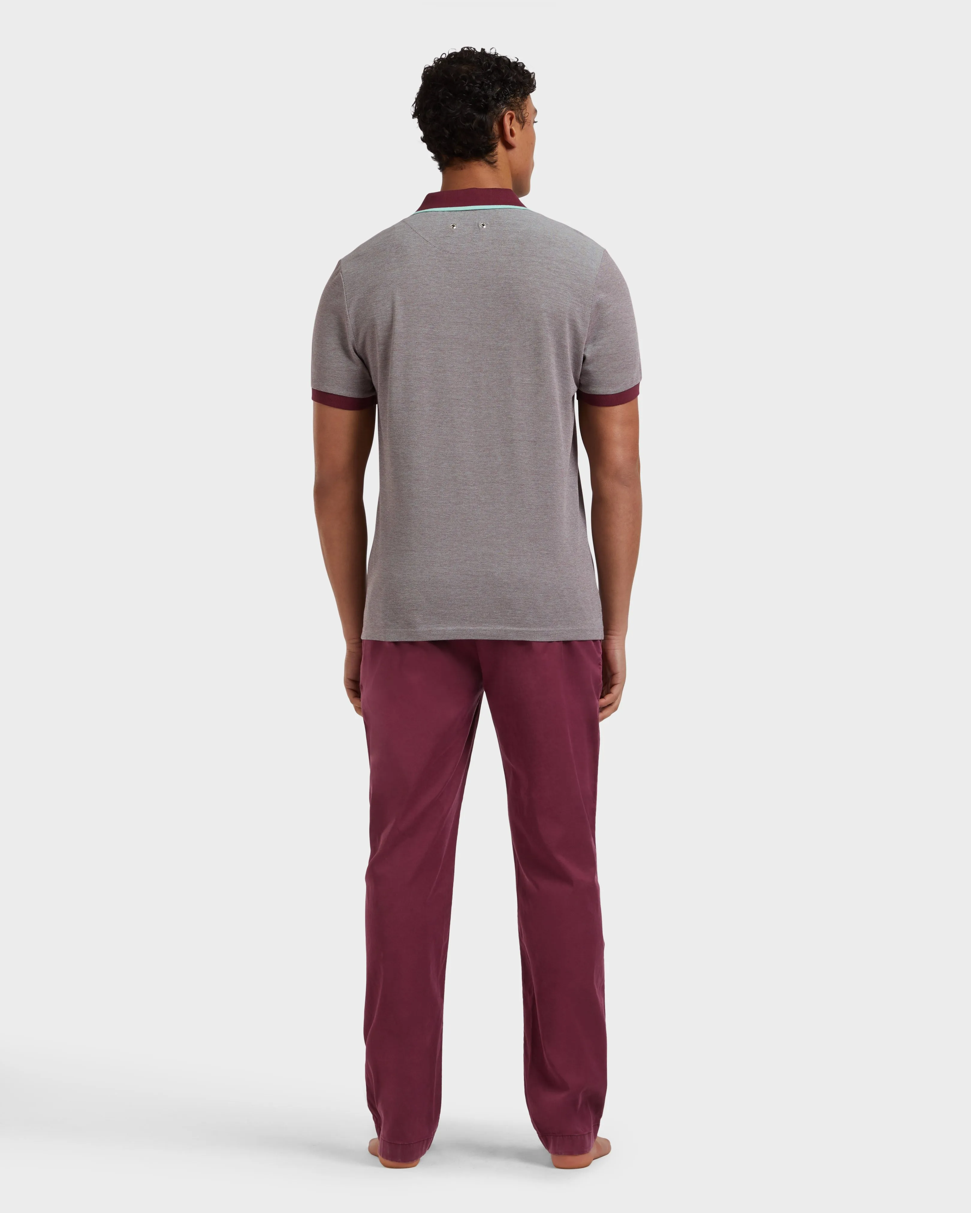 Vilebrequin - Solid Polohemd Aus Baumwolle Mit Changierendem Effekt Für Herren - Polohemd - Palatin - Rot - Größe XXXL – Bild 4