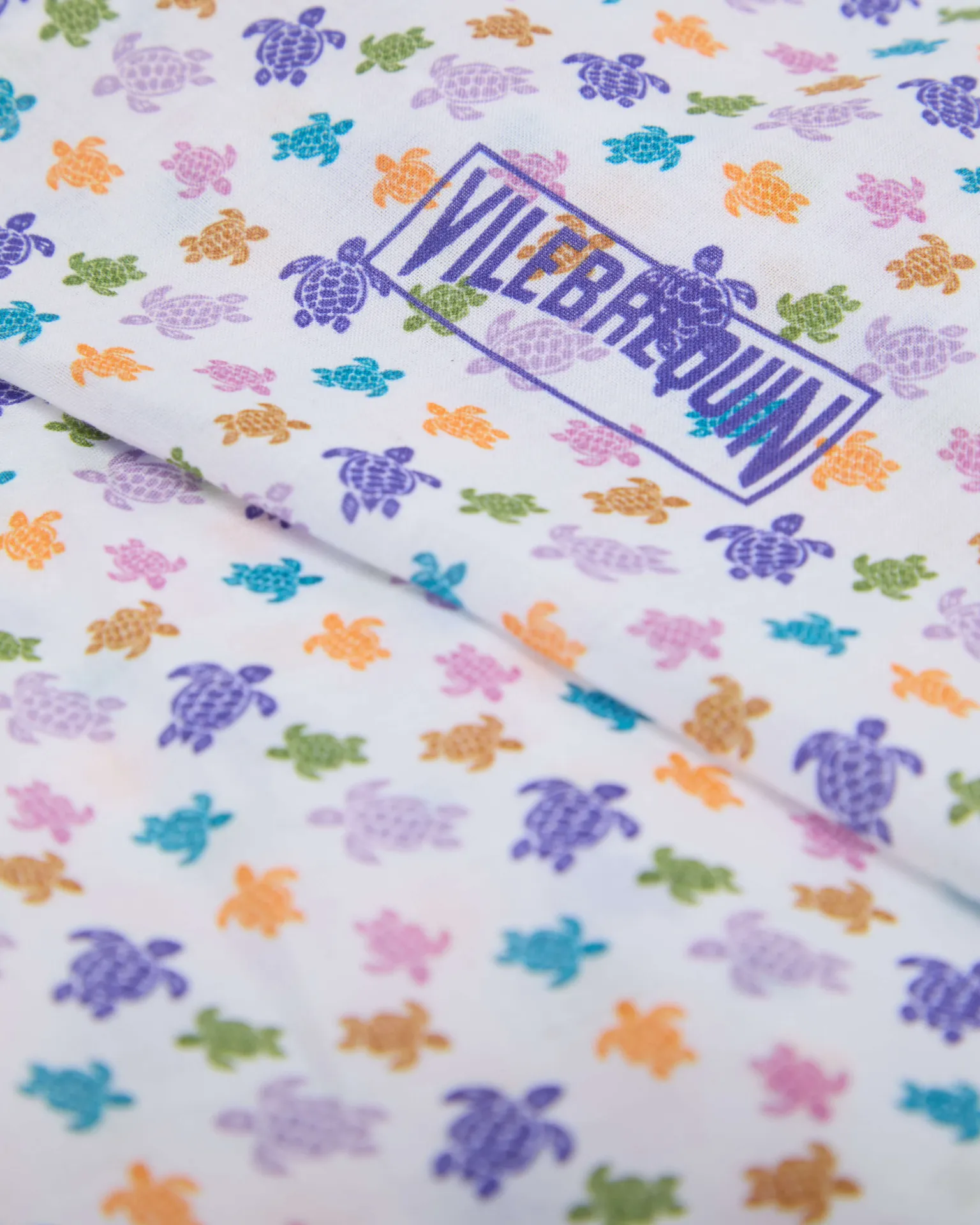 Vilebrequin - Micro Ronde Des Tortues Schal Aus Baumwollvoile - Halstuch - Bandano - Weiss - Größe OSFA – Bild 2