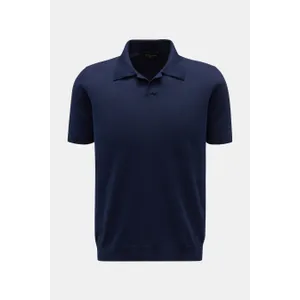 Roberto Collina - Herren - Kurzarm-Strickpolo navy Roberto Collina - Herren - Kurzarm-Strickpolo navy