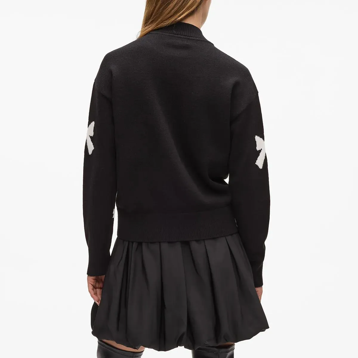 Karl Lagerfeld - Exklusiver Schleifenpullover - Größe XS - schwarz – Bild 2