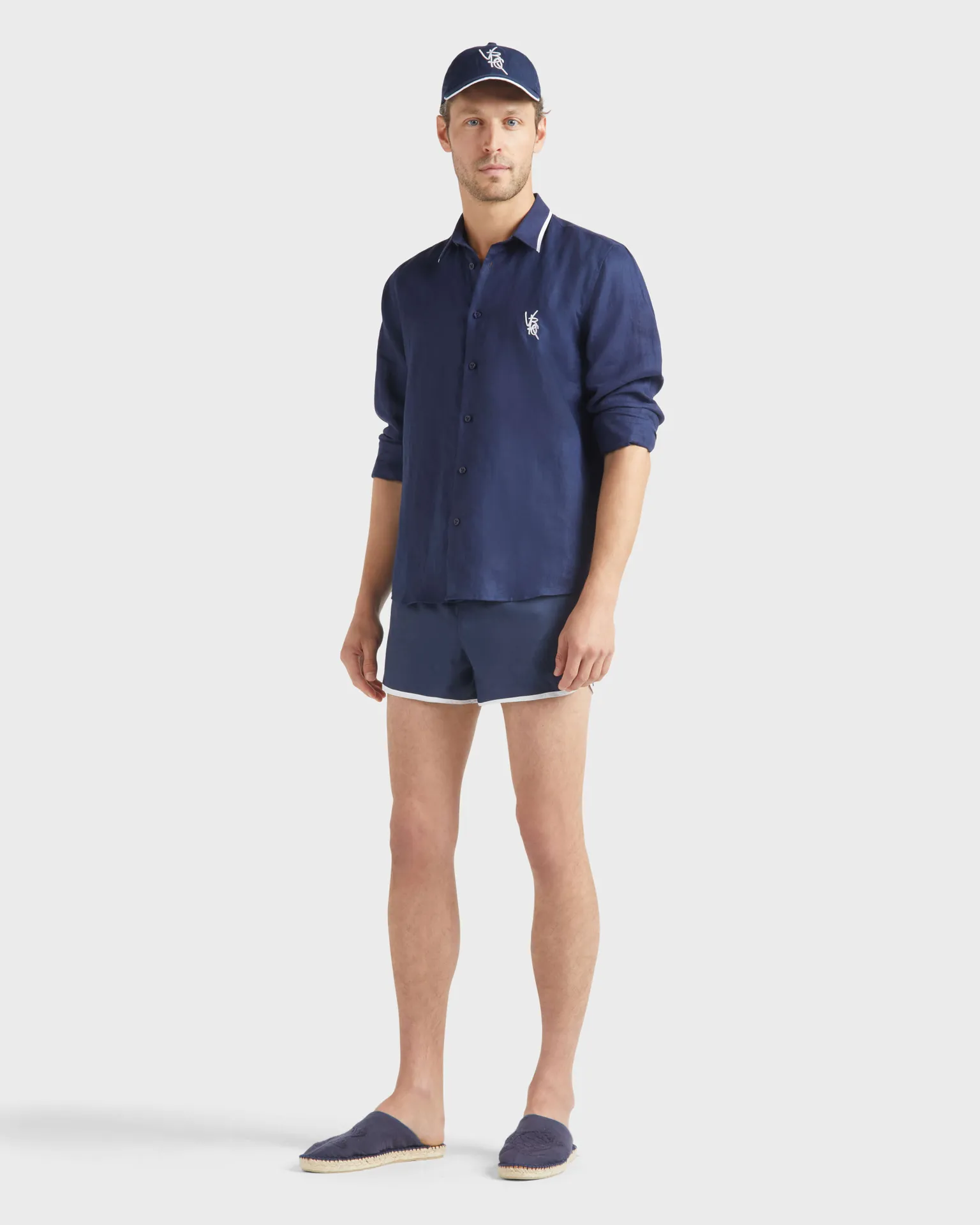 Vilebrequin - Ultraleichte Kurze Vbq Line Badeshorts Für Herren - Bademode - Meno - Blau - Größe M – Bild 5