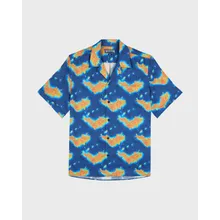 Vilebrequin - Bathymétrie Des Oceans St Barth Bowlinghemd Aus Leinen Für Herren - Hemd - Charli - Blau - Größe S Vilebrequin - Bathymétrie Des Oceans St Barth Bowlinghemd Aus Leinen Für Herren - Hemd - Charli - Blau - Größe S