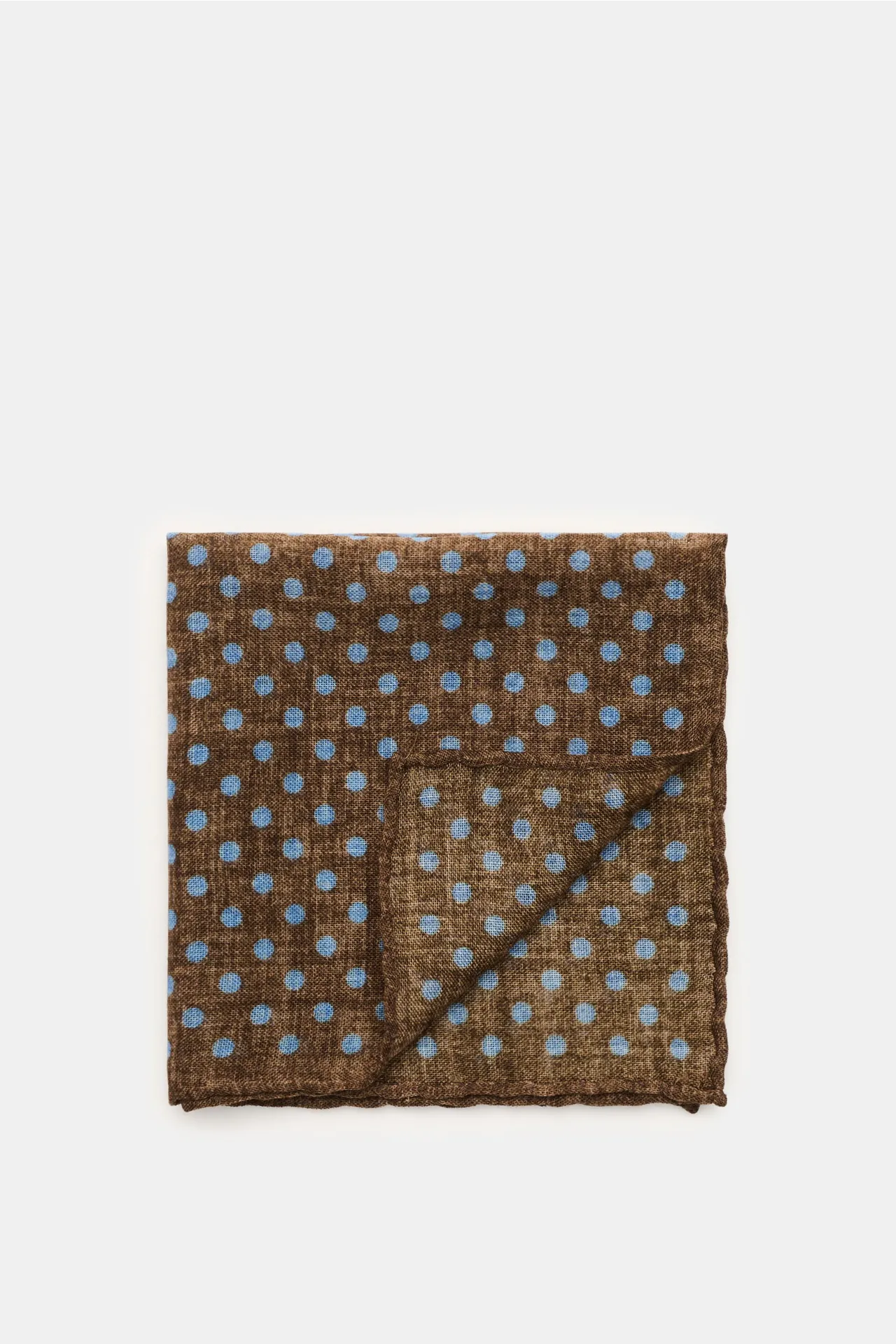 Rosi Collection - Herren - Einstecktuch braun/rauchblau gepunktet Rosi Collection - Herren - Einstecktuch braun/rauchblau gepunktet