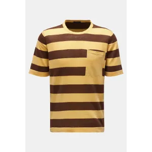 04651/ A trip in a bag - Herren - Kurzarm-Pullover %27Striped Tee%27 gelb/braun gestreift 04651/ A trip in a bag - Herren - Kurzarm-Pullover %27Striped Tee%27 gelb/braun gestreift