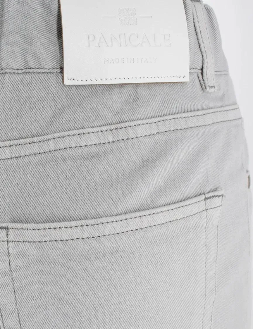 Panicale - High-Waisted Trousers With Jewel-Embellished Turn- - Größe 44 - grau – Bild 2