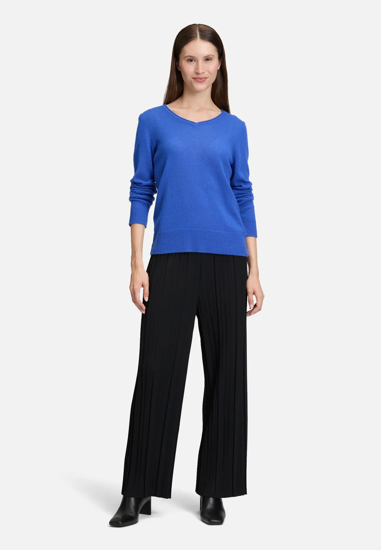 Kaschmir-Pullover mit V-Ausschnitt – Bild 2