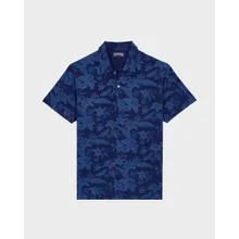 Vilebrequin - Baumwoll-polohemd Mit Lightening Flower-print Für Herren - Polohemd - Moussure - Blau - Größe L Vilebrequin - Baumwoll-polohemd Mit Lightening Flower-print Für Herren - Polohemd - Moussure - Blau - Größe L