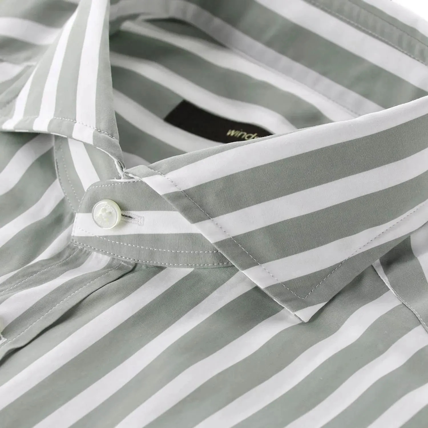 windsor. - Gestreiftes Freizeithemd - Größe 39 - grün – Bild 2