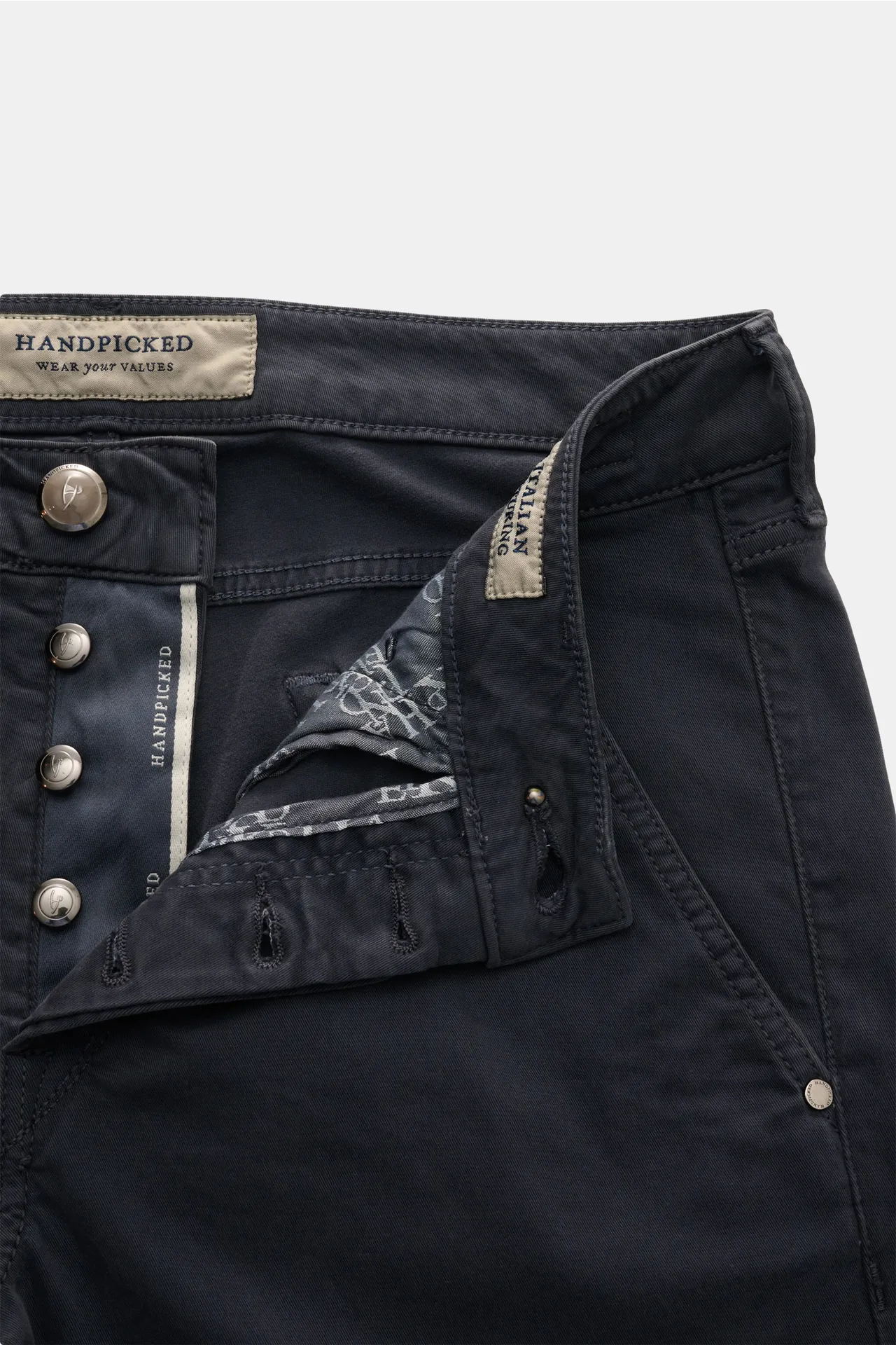 HandPicked - Herren - Chino 'Parma' anthrazit – Bild 4