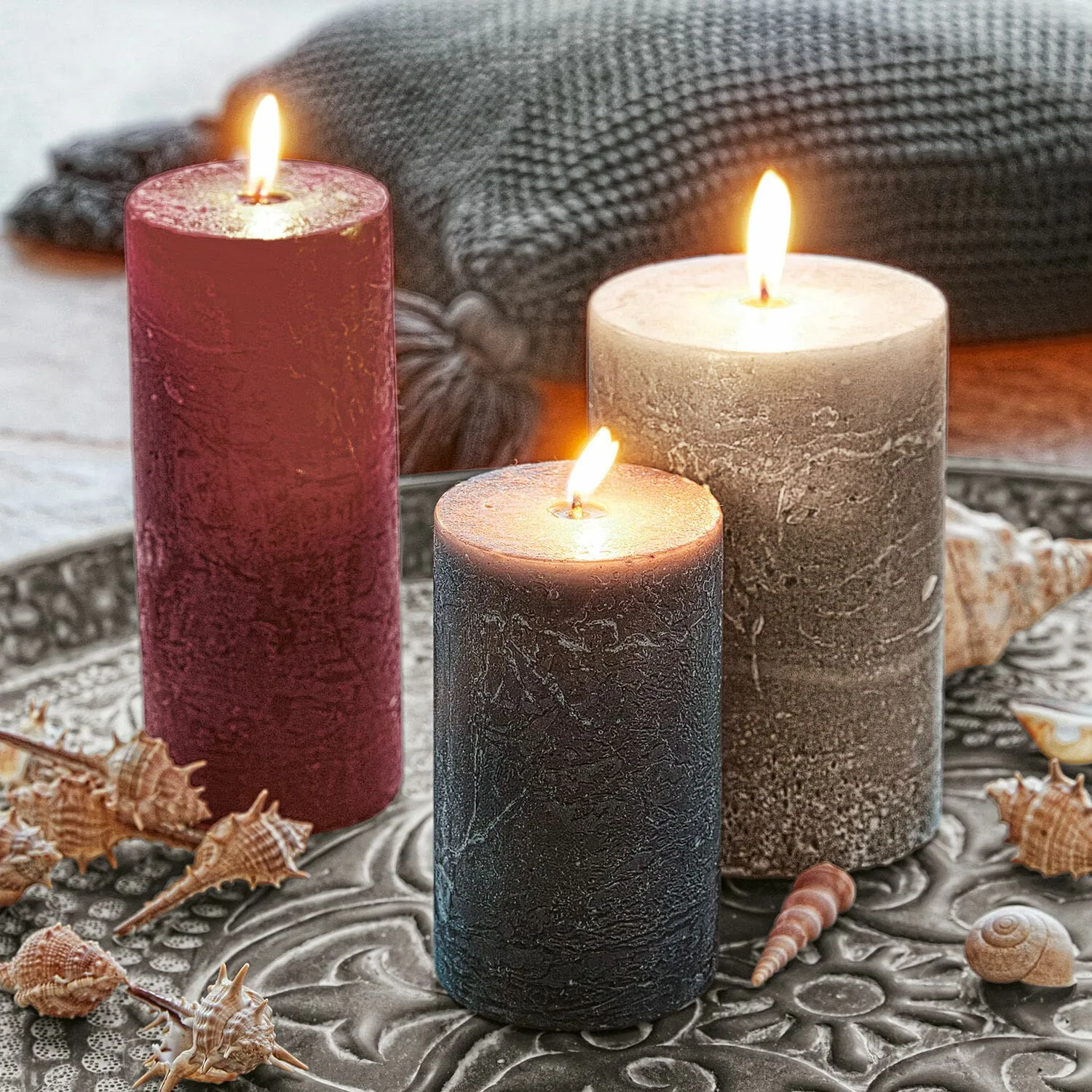 Kerze 3er Set Pretin – Bild 5