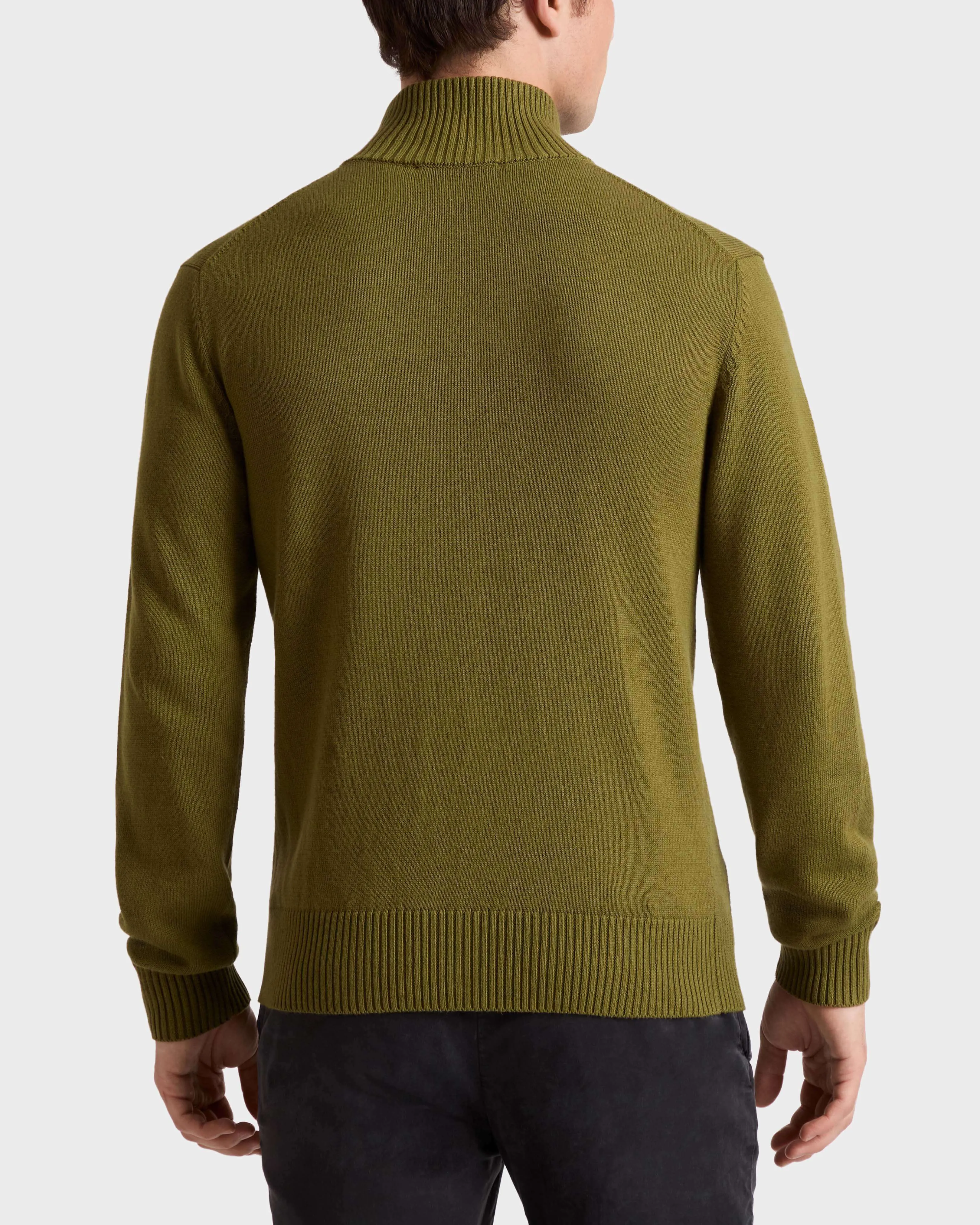 Vilebrequin - Turtle Pullover Mit Reißverschluss Aus Baumwolle Und Kaschmir Für Herren - Pullover - Petrus - Grün - Größe L – Bild 4