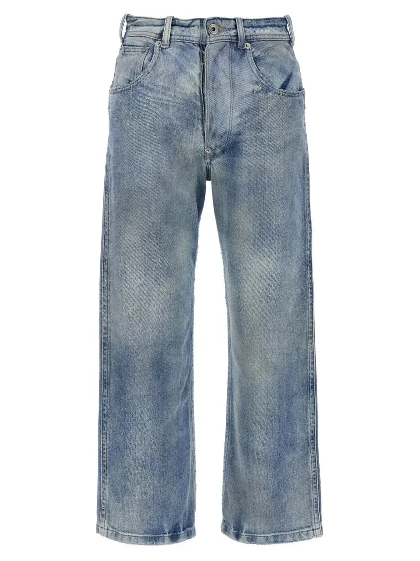 Maison Margiela - Used-Effect Cotton Denim Jeans - Größe 25 - blau Maison Margiela - Used-Effect Cotton Denim Jeans - Größe 25 - blau