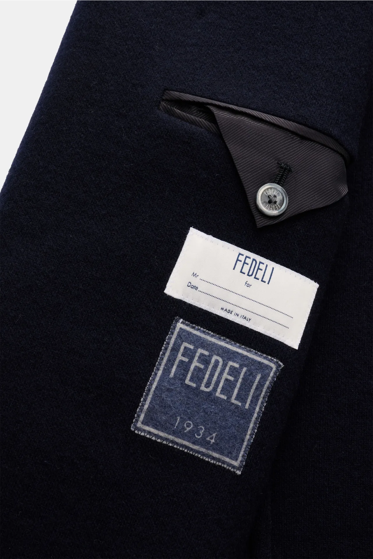 Fedeli - Herren - Cashmere Cabanjacke navy – Bild 5