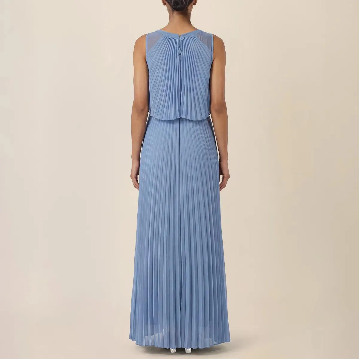 Apart - Langes Chiffonkleid - Größe 36 - blau – Bild 2