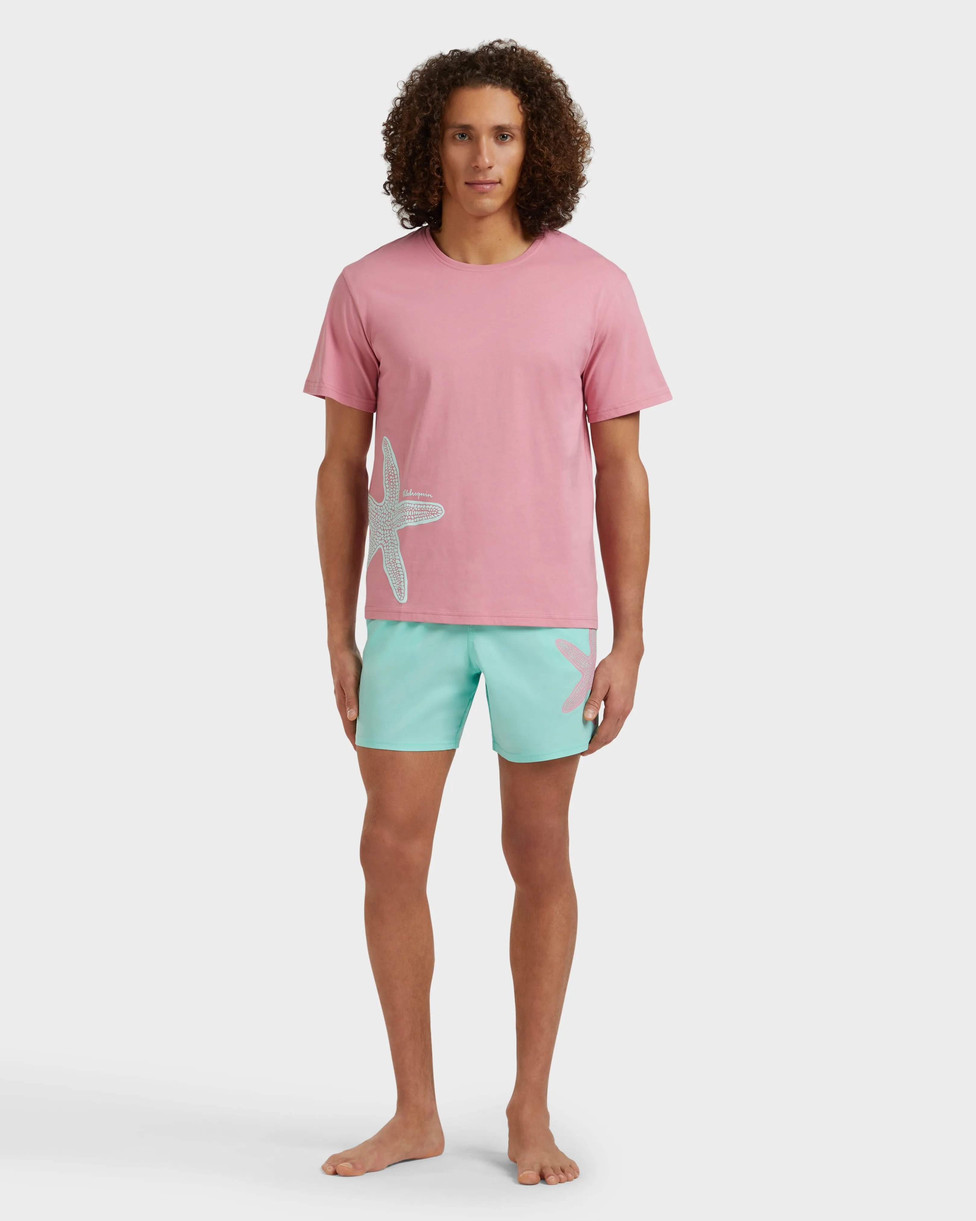 Vilebrequin - Placed Starlettes T-shirt Aus Bio-baumwolle Für Herren - T-shirt - Tareck - Rosa - Größe XXL – Bild 3