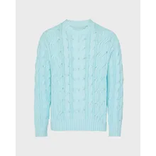 Vilebrequin - Herren Zopfmuster-baumwollpullover - Pullover - Philippe - Blau - Größe S Vilebrequin - Herren Zopfmuster-baumwollpullover - Pullover - Philippe - Blau - Größe S