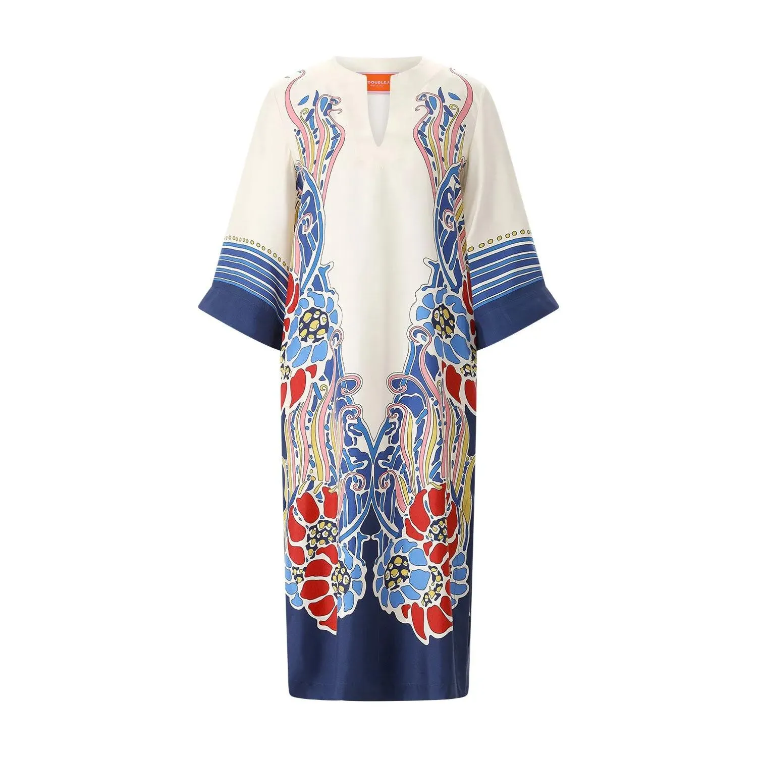 LaDoubleJ - Silk Twill Kaftan With Unique Lemuria Motif - Größe XS - bunt LaDoubleJ - Silk Twill Kaftan With Unique Lemuria Motif - Größe XS - bunt