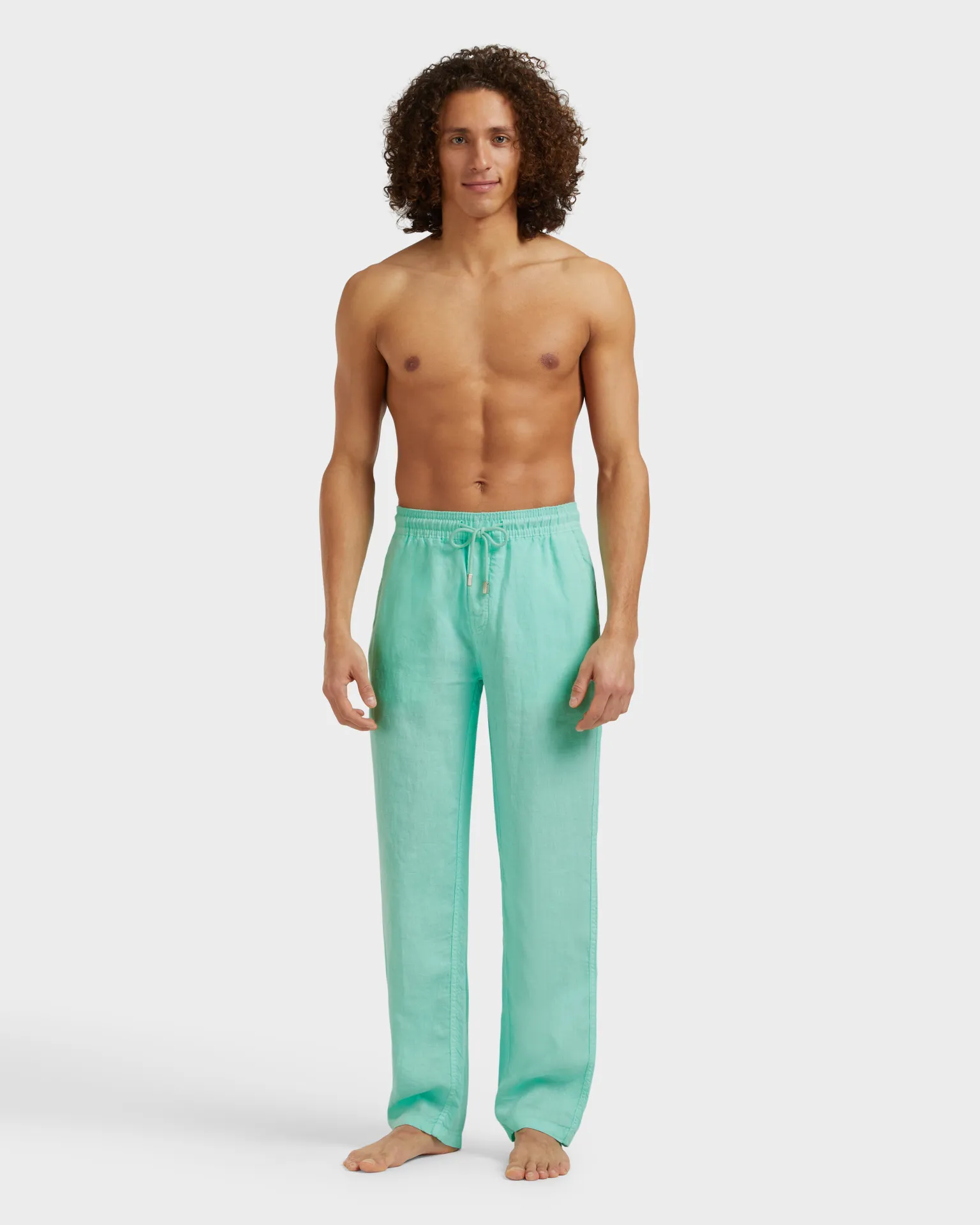 Vilebrequin - Solid Weite Leinenhose Für Herren - Hose - Pacha - Grün - Größe XXL – Bild 3