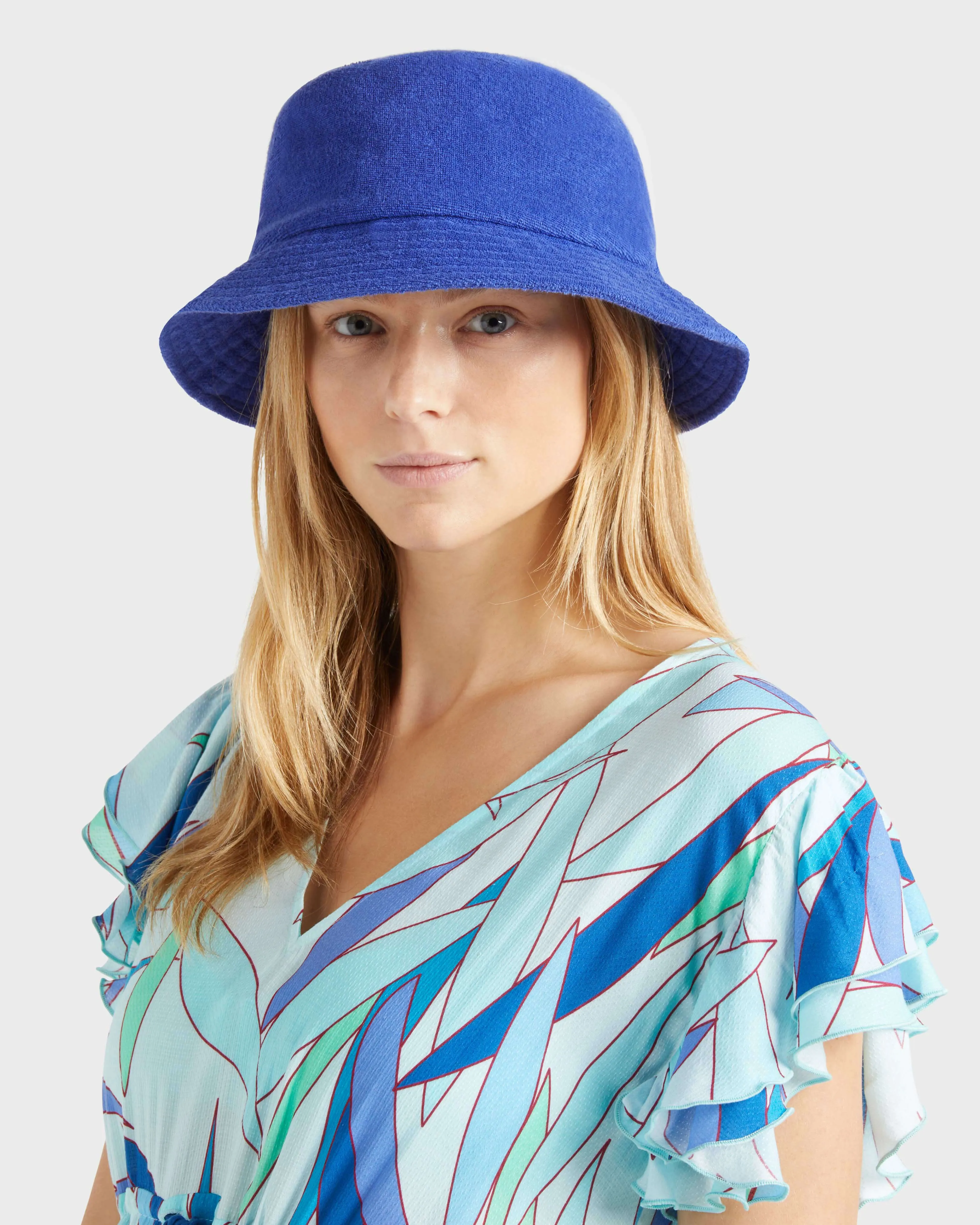 Vilebrequin - Solid Unisex-frotteehut - Hut - Boom - Blau - Größe XS/S – Bild 6