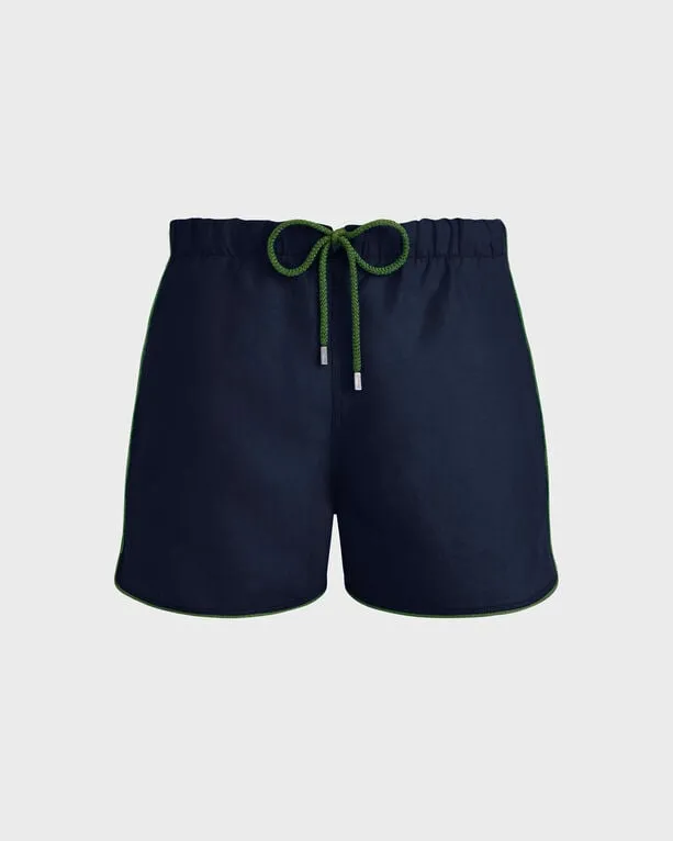 Vilebrequin - Solid Badeshorts Aus Leinen Für Herren - Bademode - Maurice - Blau - Größe S Vilebrequin - Solid Badeshorts Aus Leinen Für Herren - Bademode - Maurice - Blau - Größe S