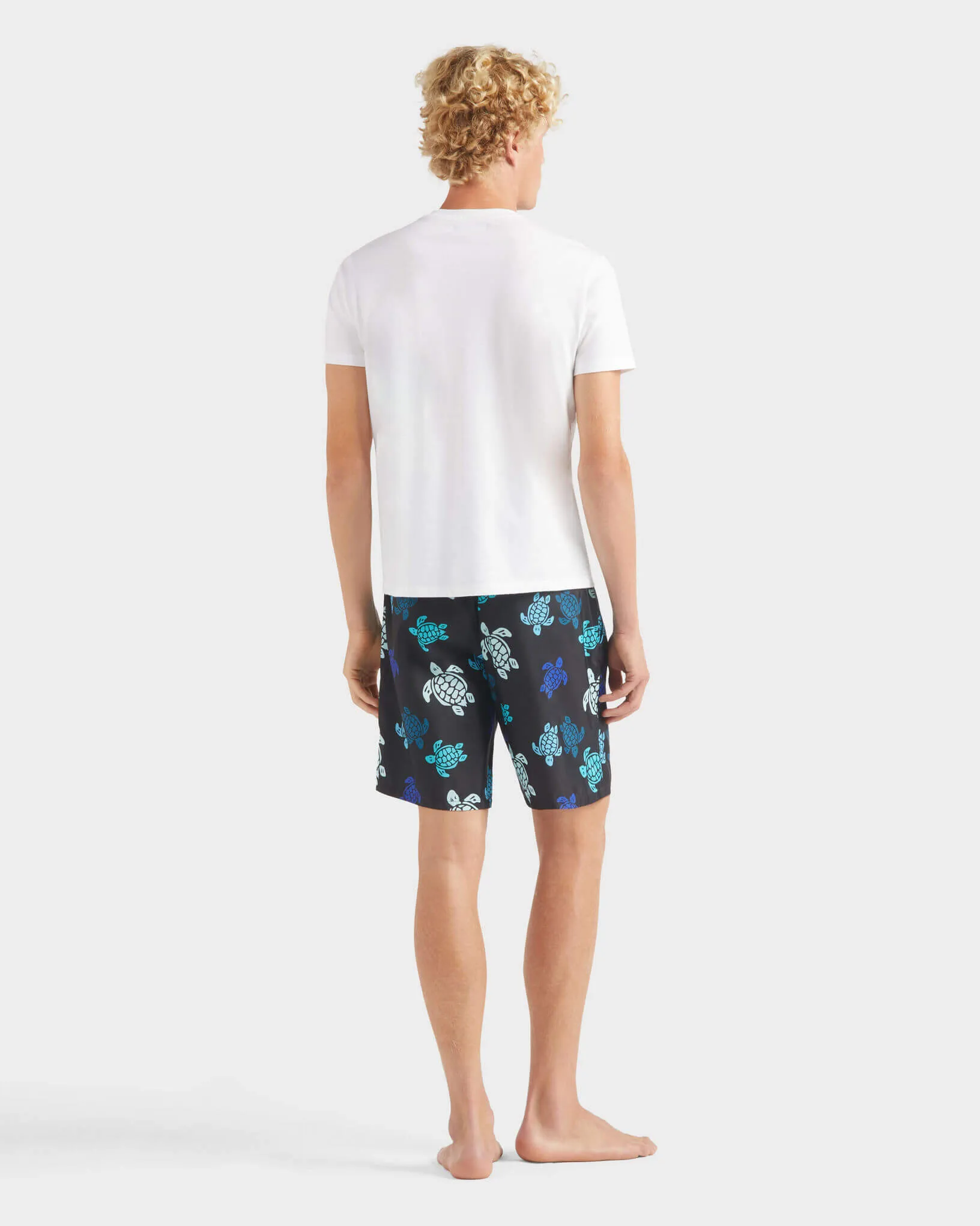 Vilebrequin - T-shirt Aus Bio-baumwolle Mit Aufgestickter, Großer Schildkröte Für Herren - T-shirt - Partisol - Weiss - Größe S – Bild 4