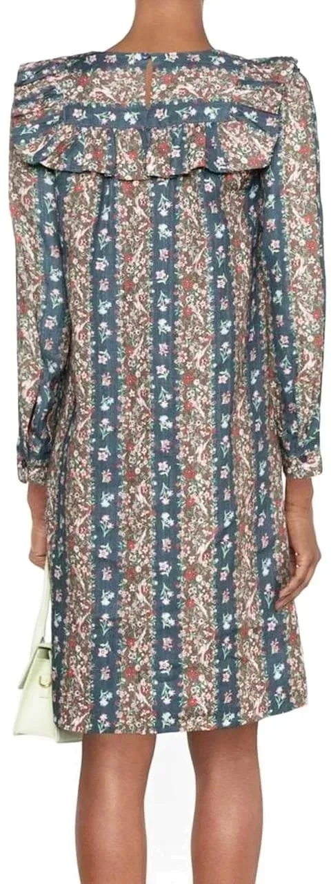 See By Chloé - Floral Print Long Sleeve Shirt In Flax Linen - Größe 42 - bunt – Bild 3
