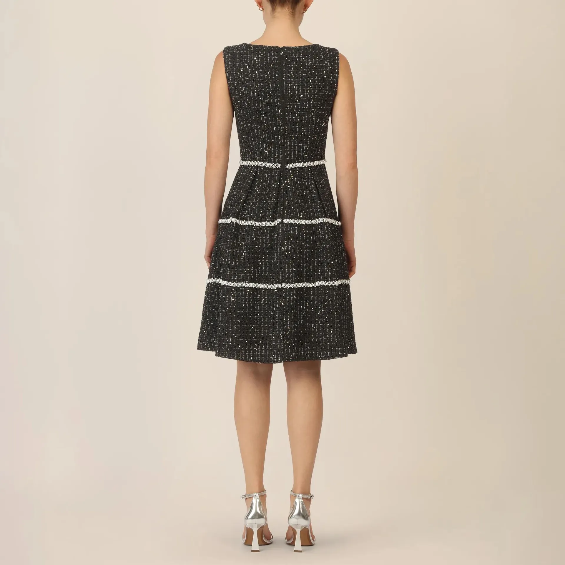 Apart - Bouclé Kleid - Größe 40 - schwarz – Bild 2