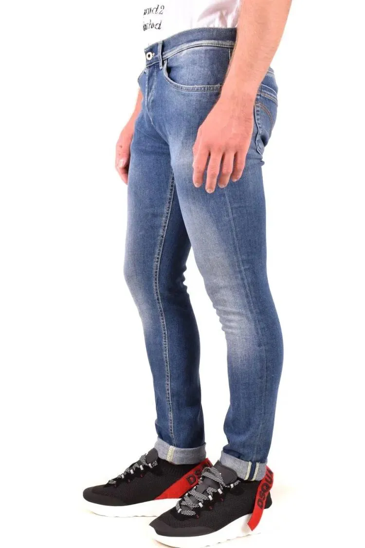 Dondup - Slim Fit Denim Jeans With Classic Blue Wash - Größe 31 - blau – Bild 4