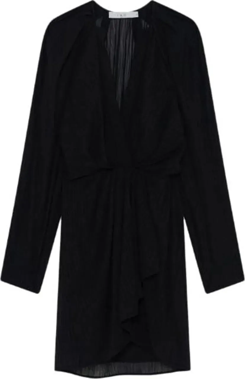 Iro - Alvina V-neck Mini Dress Black - Größe 36 - schwarz Iro - Alvina V-neck Mini Dress Black - Größe 36 - schwarz