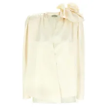 Magda Butrym - Silk Blouse With V-Neck - Größe 38 - beige Magda Butrym - Silk Blouse With V-Neck - Größe 38 - beige