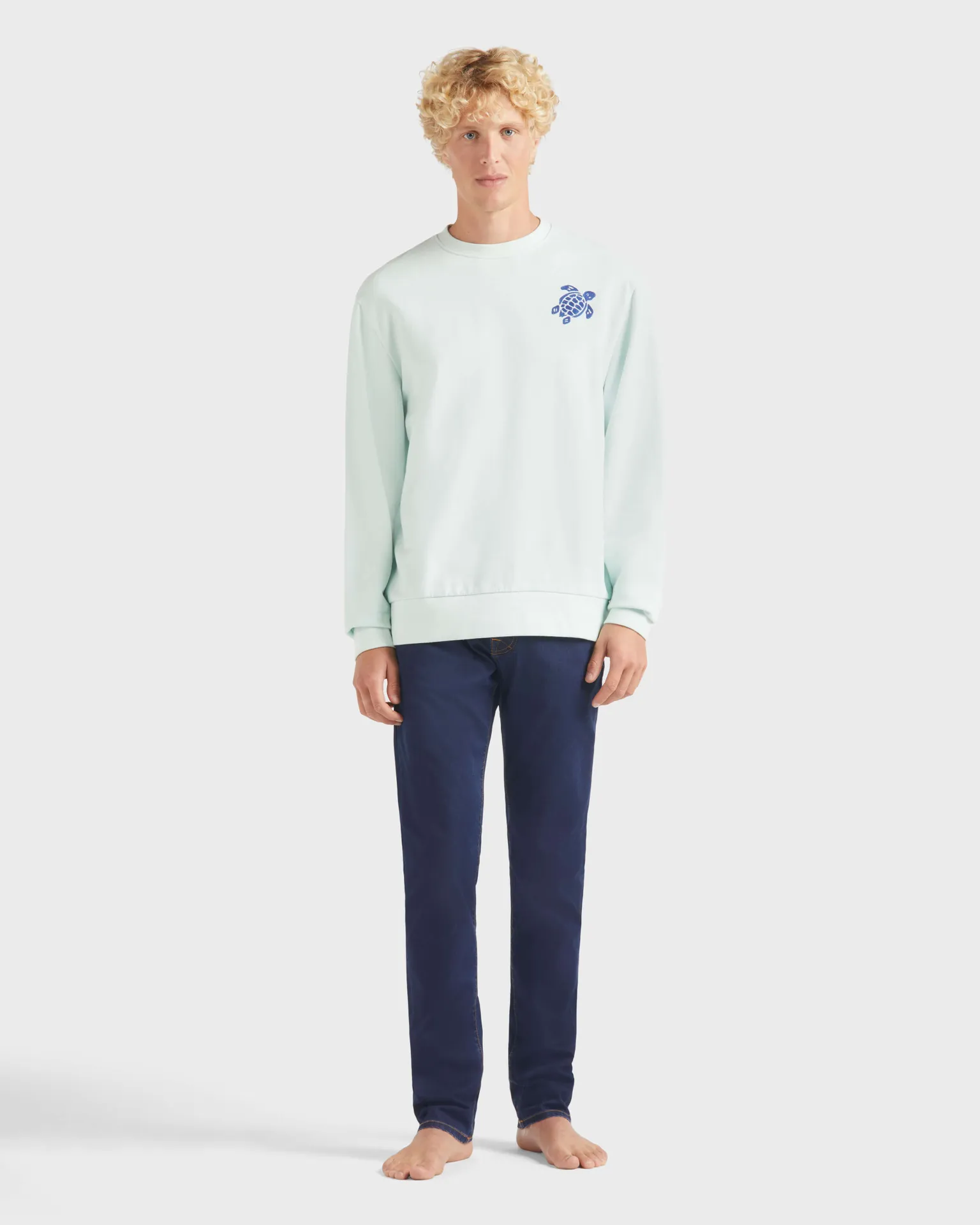 Vilebrequin - Turtle Sweatshirt Mit Rundhalsausschnitt Aus Bio-baumwolle Für Herren - Sweatshirt - Jorasses - Blau - Größe M – Bild 3
