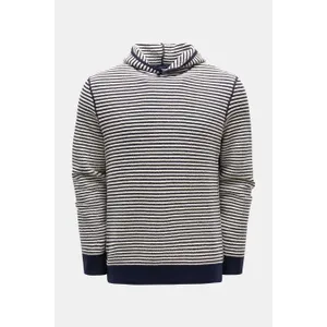 04651/ A trip in a bag - Herren - Kapuzenpullover %27Seersucker Hoodie%27 navy/creme gestreift 04651/ A trip in a bag - Herren - Kapuzenpullover %27Seersucker Hoodie%27 navy/creme gestreift