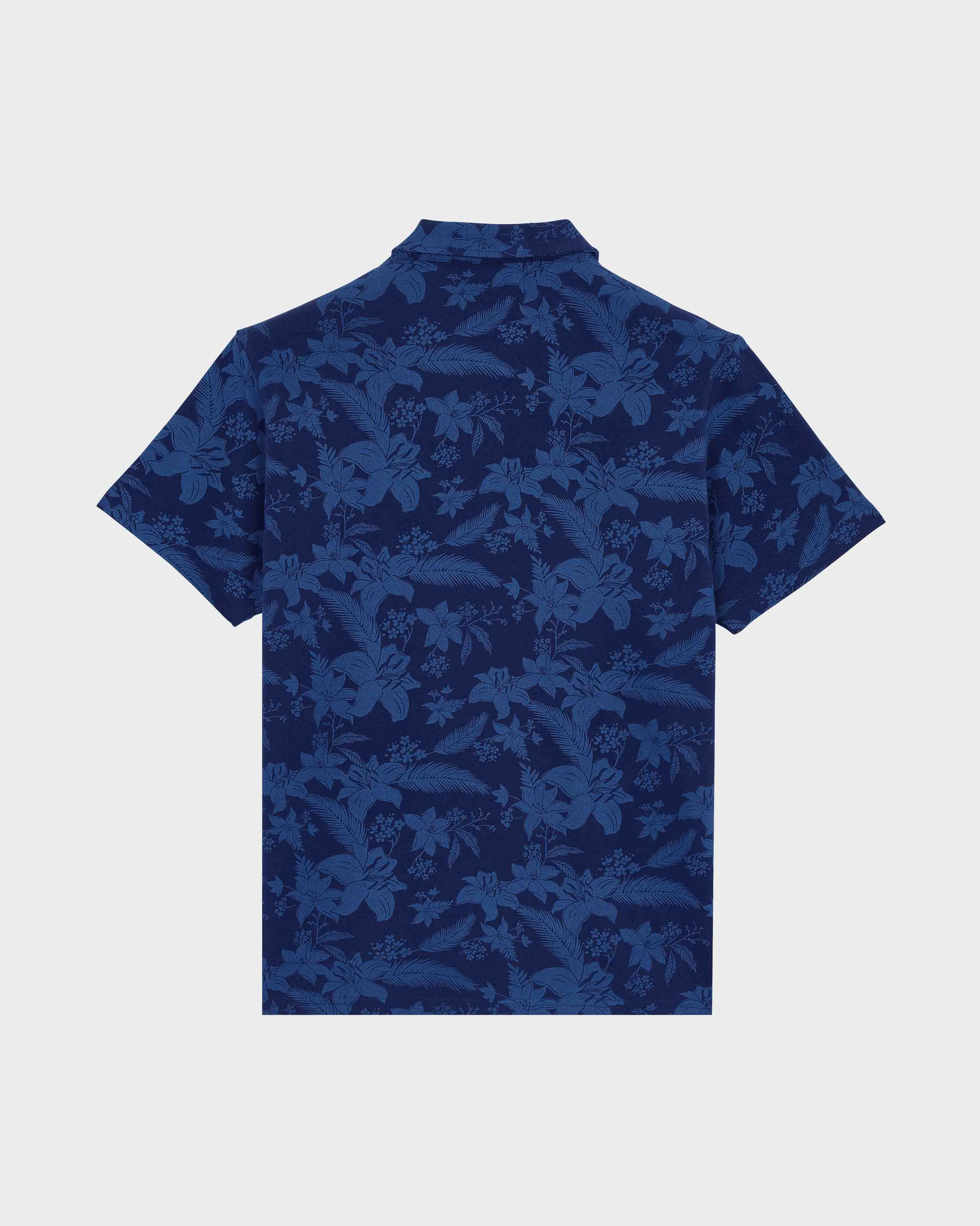 Vilebrequin - Baumwoll-polohemd Mit Lightening Flower-print Für Herren - Polohemd - Moussure - Blau - Größe L – Bild 2
