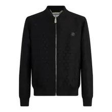 Philipp Plein - Bomber Jacket Jacquard Monogram - Größe 48 - schwarz Philipp Plein - Bomber Jacket Jacquard Monogram - Größe 48 - schwarz