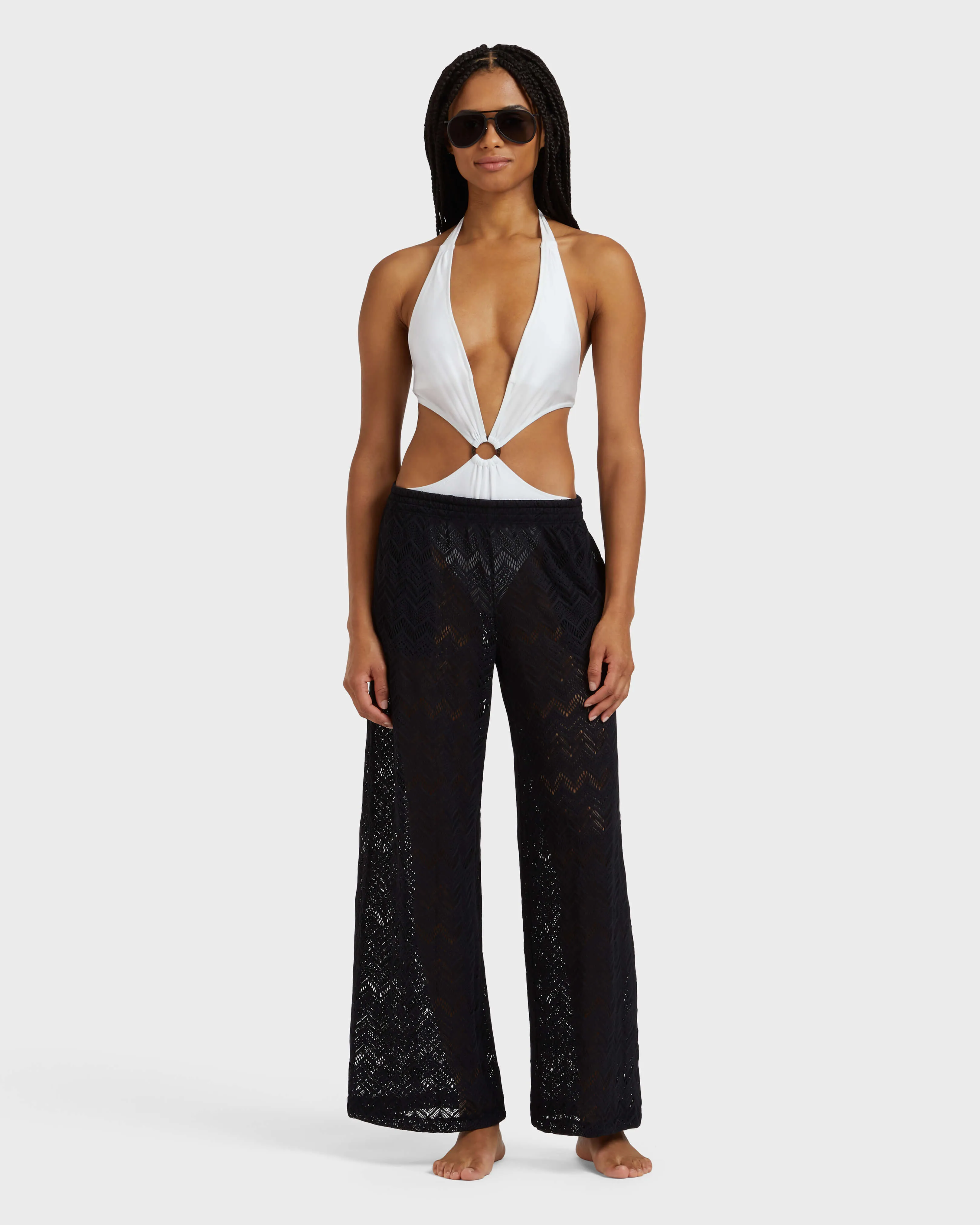 Vilebrequin - Shiny Solid Stretch Trikini Für Damen - Bademode - Fresh - Weiss - Größe L – Bild 5