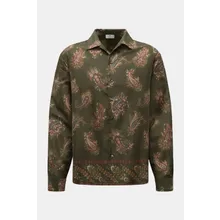 Etro - Herren - Casual Hemd Kubanischer Kragen oliv/creme/rotbraun gemustert Etro - Herren - Casual Hemd Kubanischer Kragen oliv/creme/rotbraun gemustert