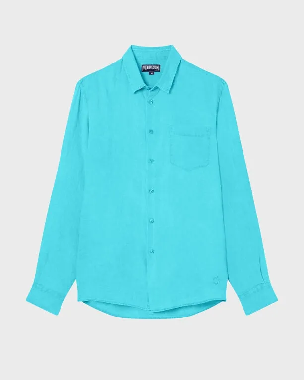 Vilebrequin - Solid Hemd Aus Leinen Für Herren - Hemd - Caroubis - Grün - Größe XL Vilebrequin - Solid Hemd Aus Leinen Für Herren - Hemd - Caroubis - Grün - Größe XL