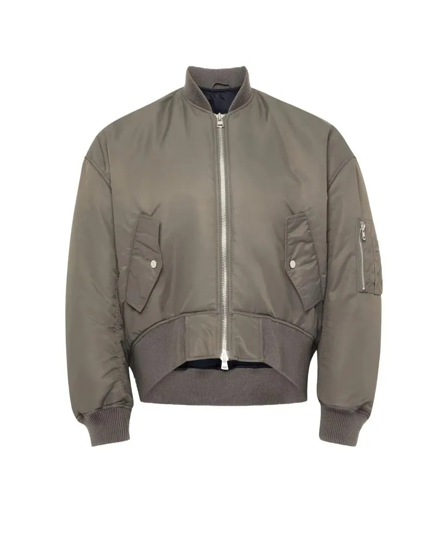 J.W.Anderson - Oversized Curved Hem Bomber Jacket - Größe S - grau J.W.Anderson - Oversized Curved Hem Bomber Jacket - Größe S - grau