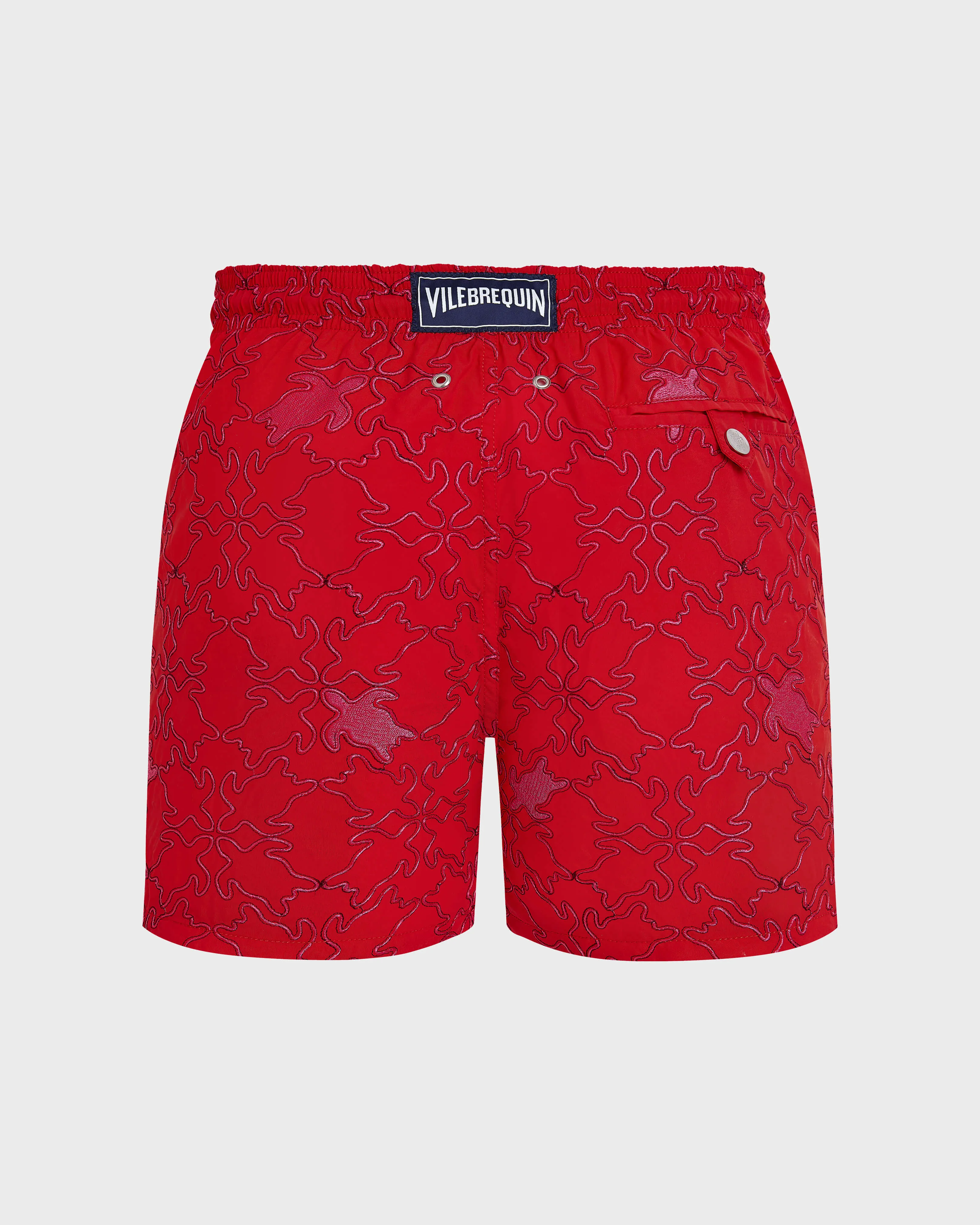 Vilebrequin - Herren-badeshorts Turtles Net Bestickt – Limitierte Auflage - Bademode - Mistral - Rot - Größe XXXL – Bild 2
