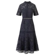 Apart - Midi Spitzenkleid - Größe 44 - blau Apart - Midi Spitzenkleid - Größe 44 - blau