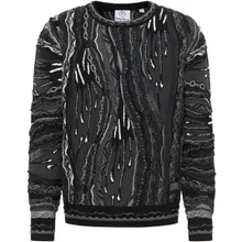 Carlo Colucci - Knit Sweater 3D Knit Black - Größe XXL - schwarz Carlo Colucci - Knit Sweater 3D Knit Black - Größe XXL - schwarz