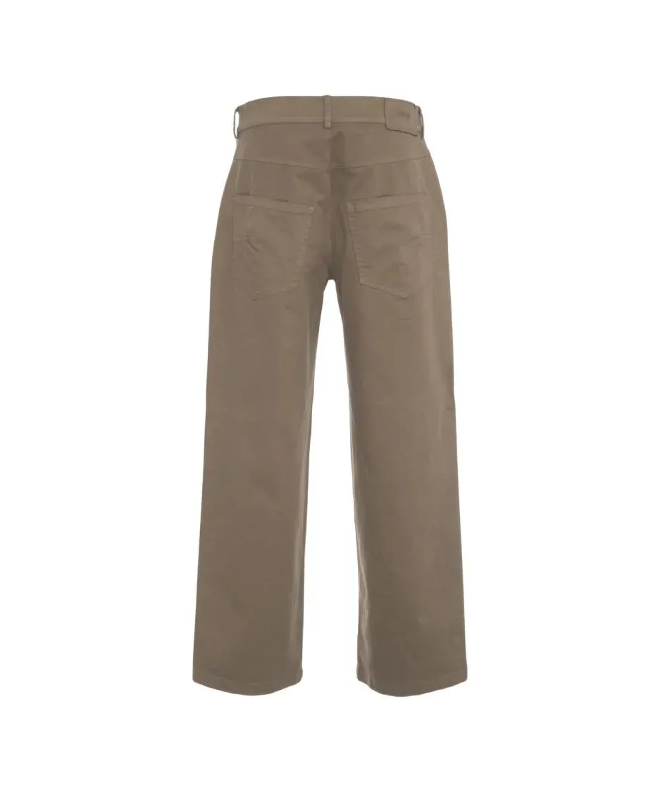Grifoni - Straight Leg Trousers With Mid-Rise Waist And Clas - Größe 52 - braun – Bild 2